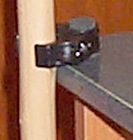 Cane Holder has soft foam top and bottom non-slip mar free