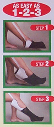 Put your socks on in 3 Easy Steps.